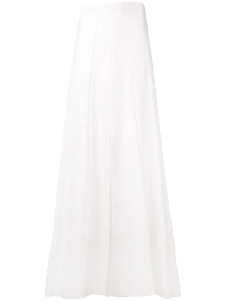 Brunello Cucinelli Maxi A-line Skirt - White