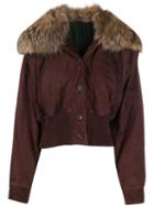Romeo Gigli Pre-owned 1990's Faux Fur-trimmed Bomber Jacket - Red