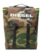 Diesel Camouflage-print Drawstring Backpack - Green