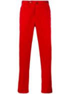 Pt01 - Slim-fit Trousers - Men - Cotton/linen/flax - 48, Red, Cotton/linen/flax