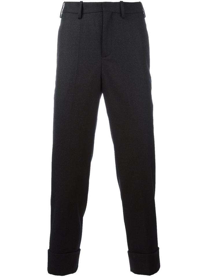 Neil Barrett Slouch Skinny Trousers, Men's, Size: 54, Grey, Polyester/spandex/elastane/viscose/virgin Wool