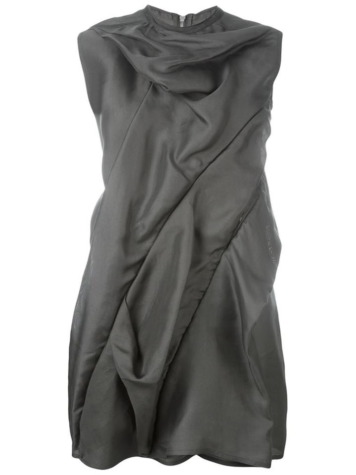 Rick Owens Draped Top, Women's, Size: 42, Grey, Silk