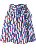 Marc Jacobs Arrow Head Wrap Skirt, Women's, Size: 8, Blue, Cotton/spandex/elastane
