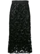 Dolce & Gabbana - Lace Midi Skirt - Women - Silk/cotton/nylon/viscose - 44, Women's, Black, Silk/cotton/nylon/viscose