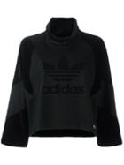 Adidas Originals Trefoil Logo Print Sweatshirt, Women's, Size: 40, Black, Polyester/wool