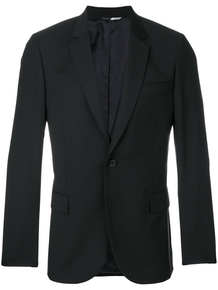 Ps By Paul Smith Scalloped Slim-fit Jacket - Black