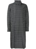 Wooyoungmi Checked Print Coat, Men's, Size: 50, Black, Cotton/nylon/spandex/elastane