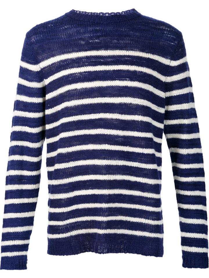 The Elder Statesman Cashmere Picasso Jumper - Blue