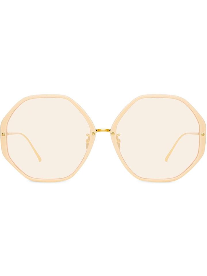 Linda Farrow Alona C14 Oversized Sunglasses - Gold