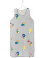Stella Mccartney Kids Floral Print Jersey Dress, Girl's, Size: 14 Yrs, Grey