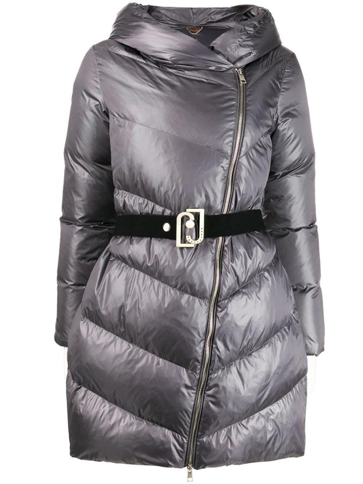 Liu Jo Belted Padded Coat - Grey