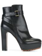 L'autre Chose Buckled Strap Ankle Boots