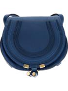 Chloé 'marcie' Saddle Bag, Women's, Blue, Calf Leather