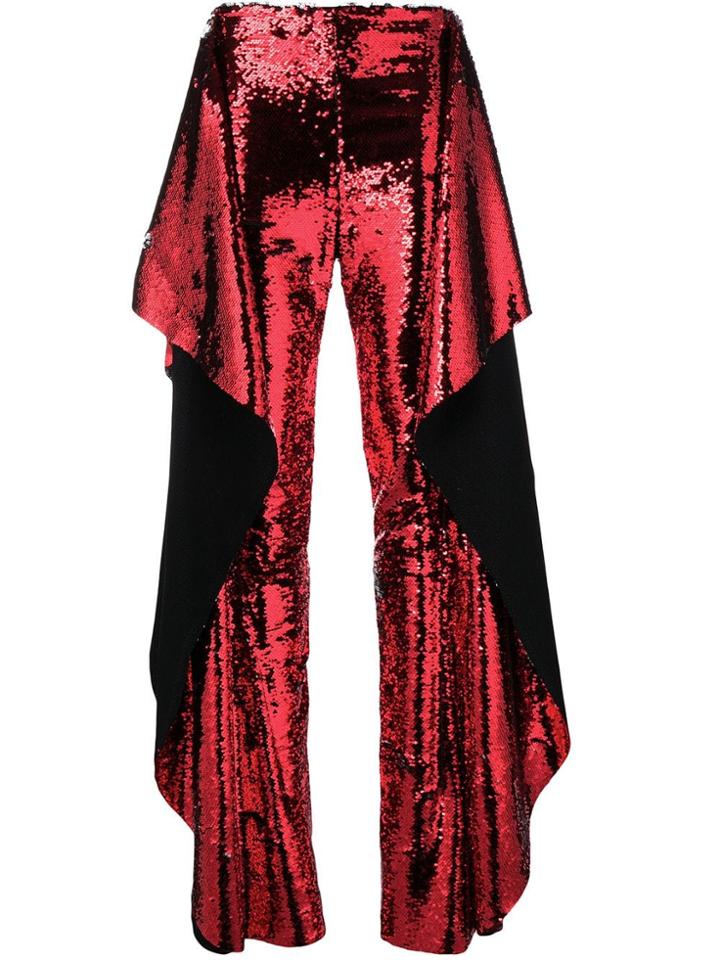 Paula Knorr Sequin Embellished Trousers - Red
