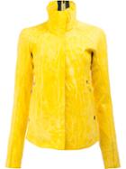 Isaac Sellam Experience Crease-effect Leather Jacket, Women's, Size: 36, Yellow/orange, Lamb Skin