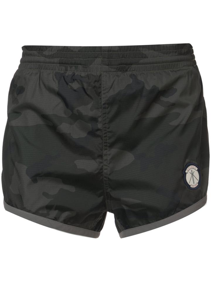 Katama Logo Camo Runner Shorts - Grey