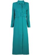 Rebecca De Ravenel Single-breasted Belted Coat - Green