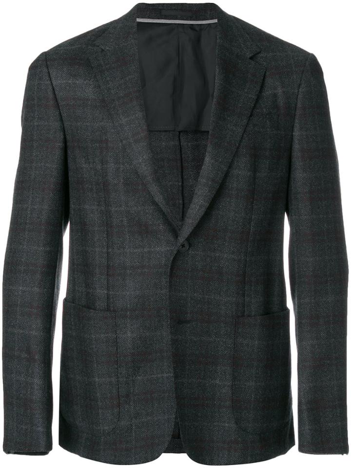 Z Zegna Checked Blazer - Grey