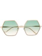 Liu Jo Oversized Frame Sunglasses - Gold