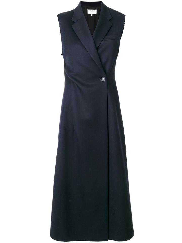 Maison Margiela Tailored Midi Dress - Blue