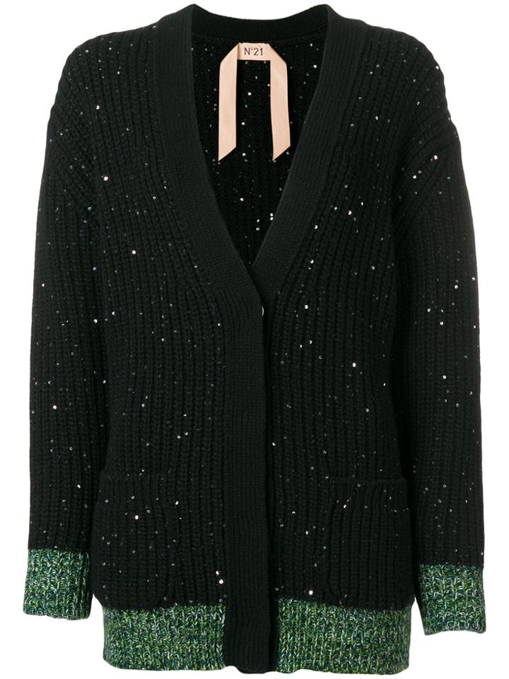 No21 Button Down Cardigan - Black