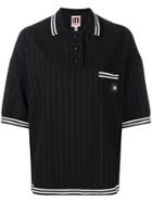 I'm Isola Marras Pinstripe Polo Shirt - Black