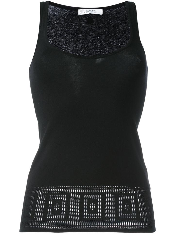 Versace Collection Sleeveless Tank Top - Black