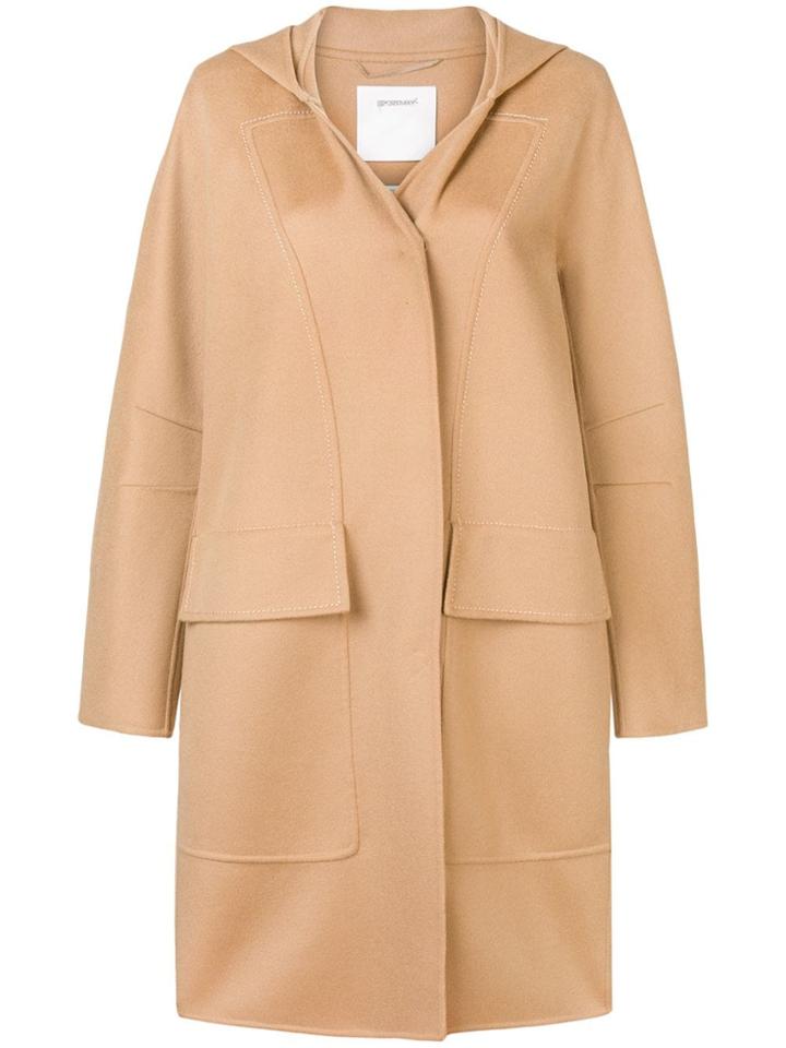 Sportmax Single Breasted Duffle Coat - Brown