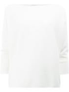 Maison Ullens Off Shoulder Sweatshirt, Women's, Size: Small, White, Cashmere