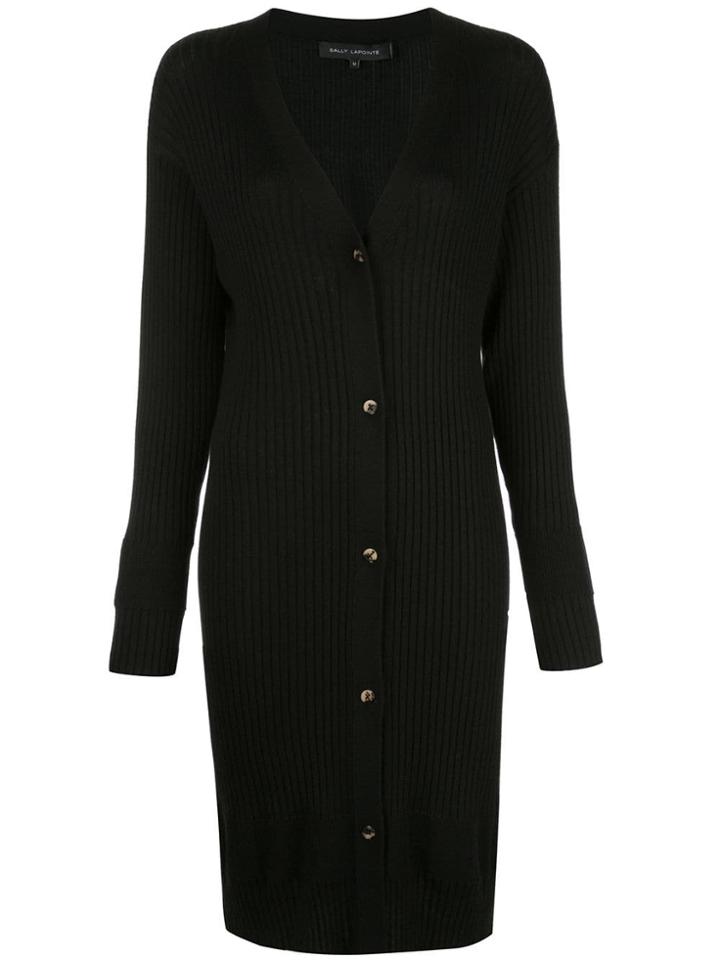 Sally Lapointe Long Cardigan - Black