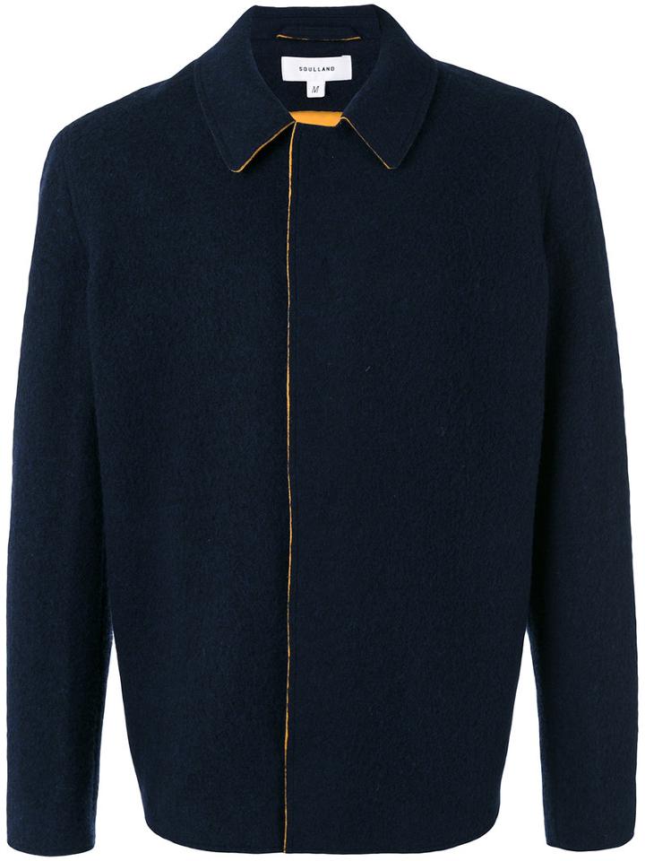 Soulland - Bomber Jacket - Men - Polyester/wool - M, Blue, Polyester/wool