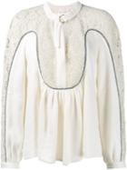 Chloé Crochet Insert Blouse