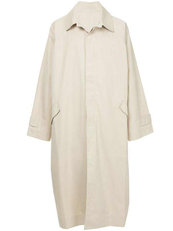 Hed Mayner Long Single Breasted Coat - Neutrals