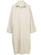 Hed Mayner Long Single Breasted Coat - Neutrals
