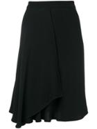 Emanuel Ungaro Vintage Asymmetric Draped Skirt - Black