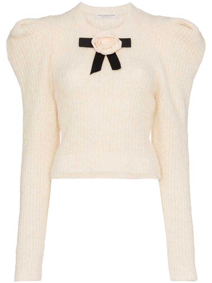 Philosophy Di Lorenzo Serafini Rose Alpaca Wool-blend Knitted Sweater