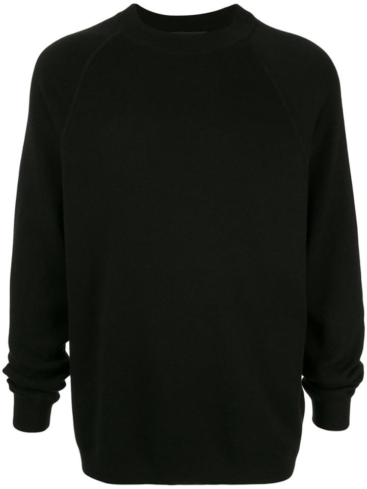 Caban Round Neck Knit Jumper - Black