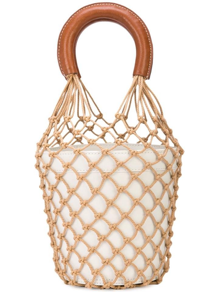 Staud Net Bucket Tote - White