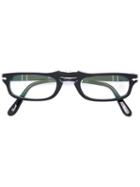 Persol Square Frame Glasses, Black, Acetate