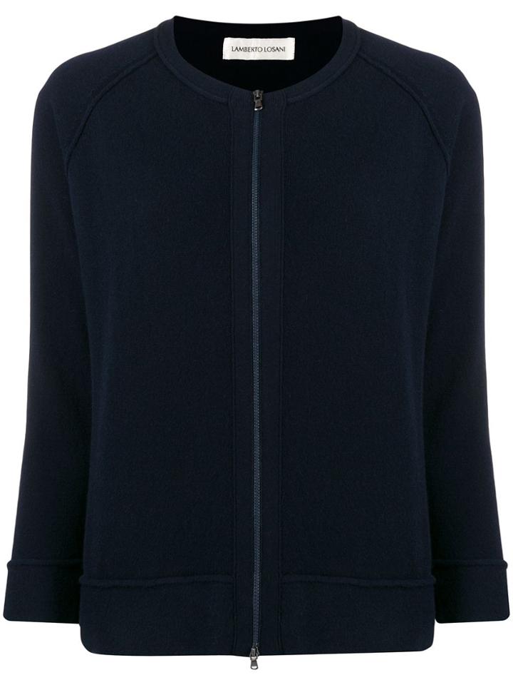 Lamberto Losani Zip-front Cashmere Cardigan - Blue