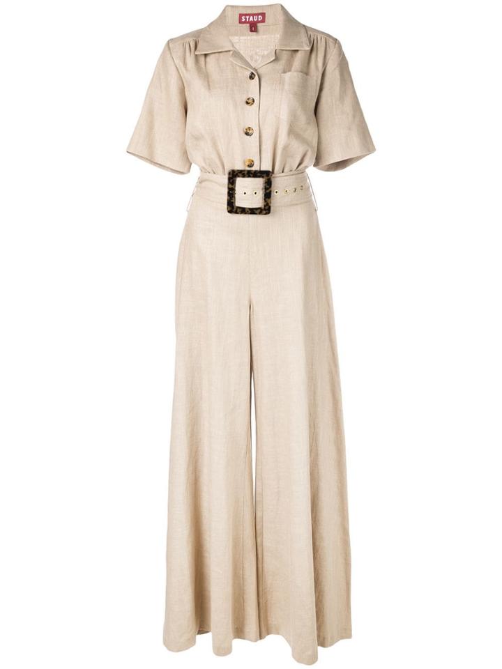 Staud Zissou Jumpsuit - Brown