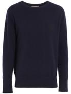 Burberry Embroidered Archive Logo Cashmere Sweater - Blue