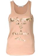 Theatre Products Metallic Lettering Print Tank, Women's, Nude/neutrals, Cotton/acrylic