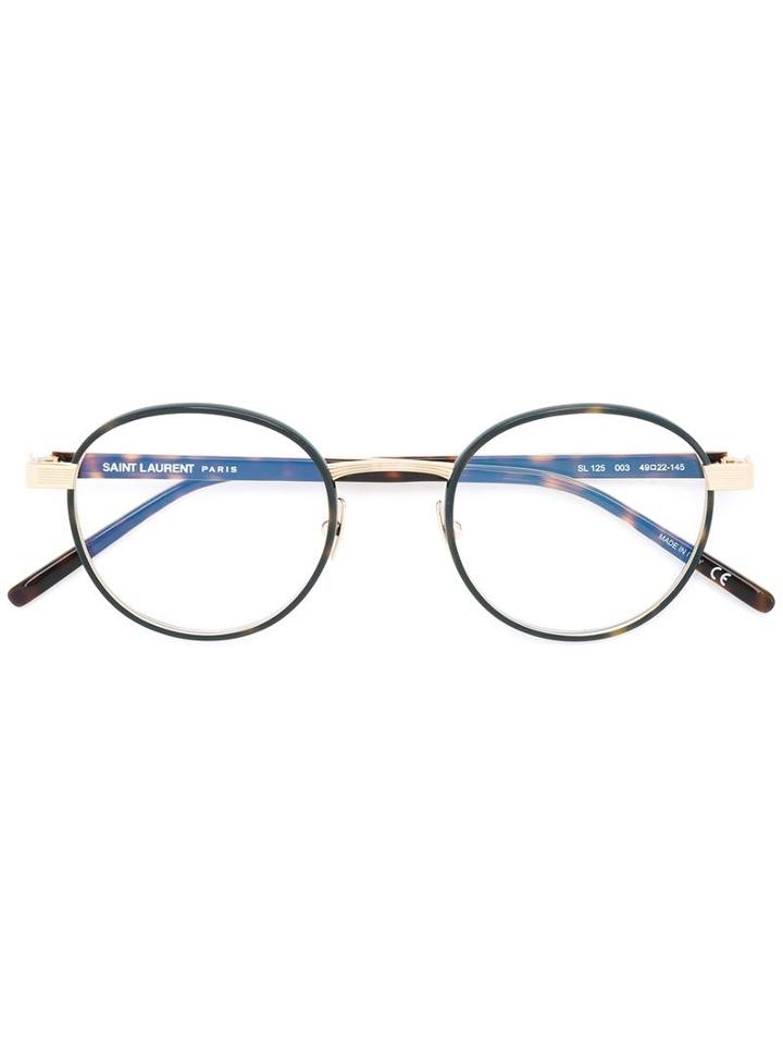 Round Frame Glasses - Unisex - Acetate/metal (other) - One Size, Black, Acetate/metal (other), Saint Laurent
