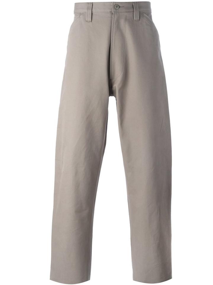 E. Tautz 'chore' Wide Leg Trousers, Men's, Size: 30, Grey, Cotton