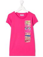 Moschino Kids Rainbow Logo T-shirt - Pink