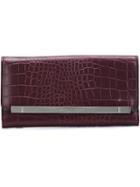 Christian Siriano Snakeskin Effect Flap Clutch