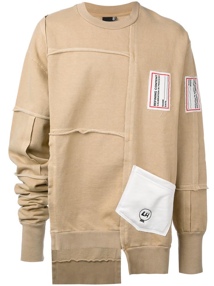 Liam Hodges - Asymmetric Sweatshirt - Men - Cotton - M, Brown, Cotton