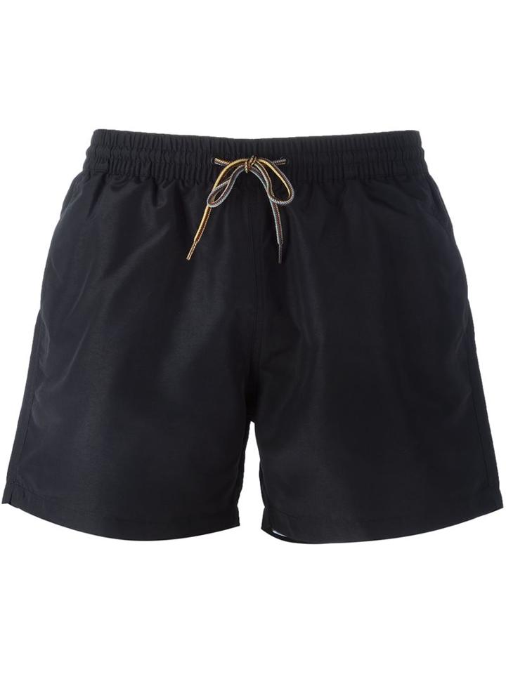Paul Smith Drawstring Swim Shorts, Men's, Size: Large, Black, Polyester