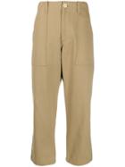 Jejia Cropped Straight-leg Trousers - Neutrals